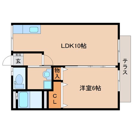 新ノ口駅 徒歩5分 1階の物件間取画像